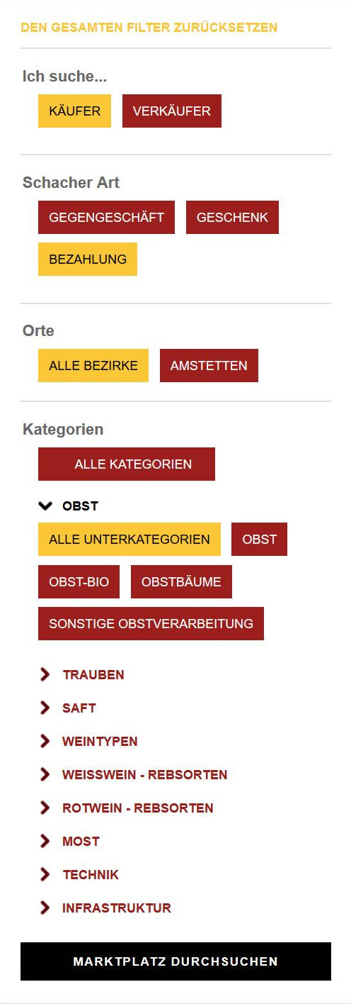 Suchen und Kaufen auf dem Obstinformationsportal Schachern - Marktplatz