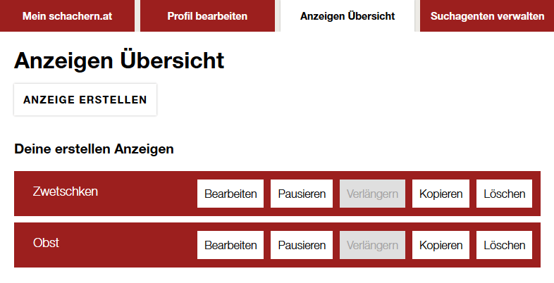 Anzeigen verwalten